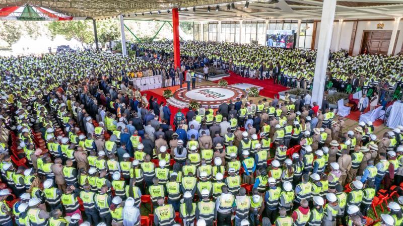 File image of Affordable Housing Interns at State House, Nairobi.
